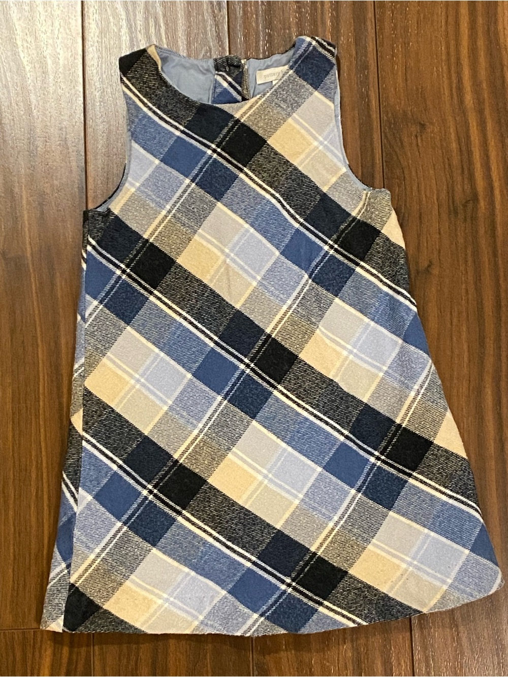 4/$20 Pottery Barn Kids Plaid Flannel Jumper Dress 18-24 months